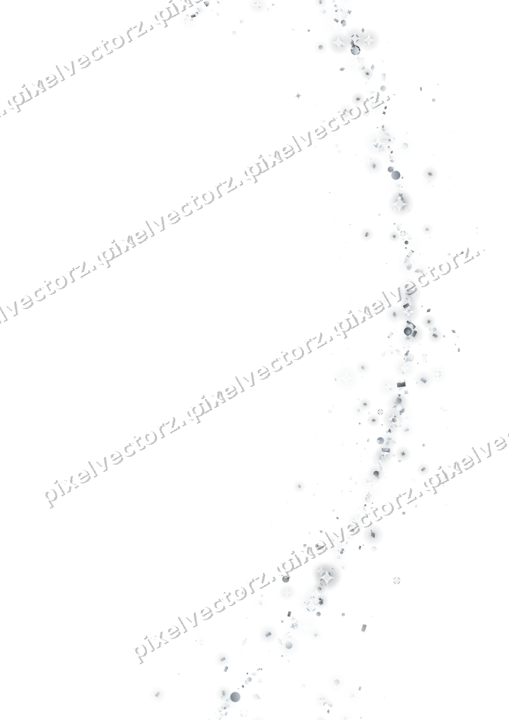 Nahtloser Glitzerbogen aus Funken und Punkten auf transparentem Grund