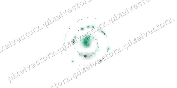 Nahtlose Glitzerspirale aus Sternen auf transparentem Grund