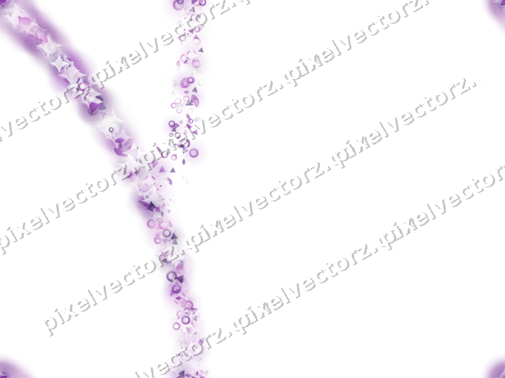Nahtloser Sternenschweif in Violett auf transparentem Grund