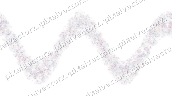 Nahtlose Glitzerwelle aus Ringen in Blassrosa auf transparentem Grund