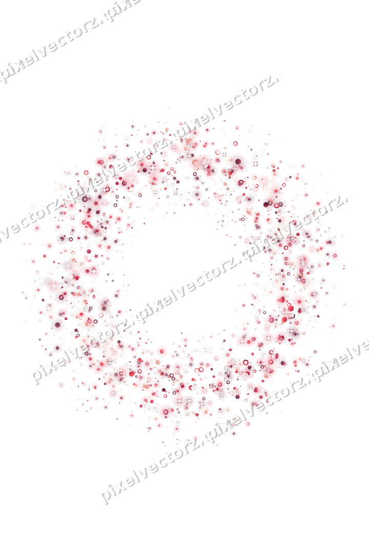 Nahtloser Glitzerkranz aus Sternen und Punkten auf transparentem Grund