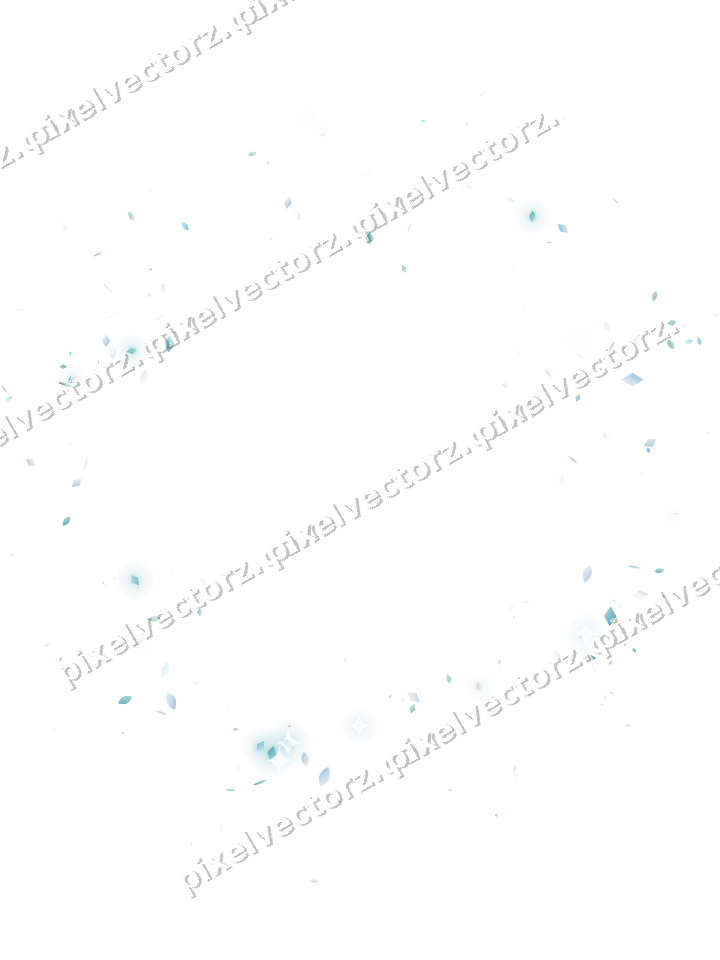 Nahtloser Glitzerkranz aus Tropfen und Rauten auf transparentem Grund
