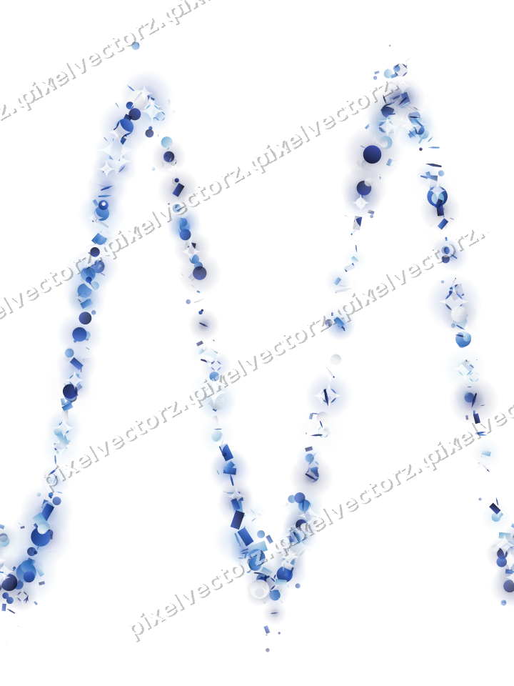 Nahtlose Glitzerwelle aus Punkten und Konfetti auf transparentem Grund