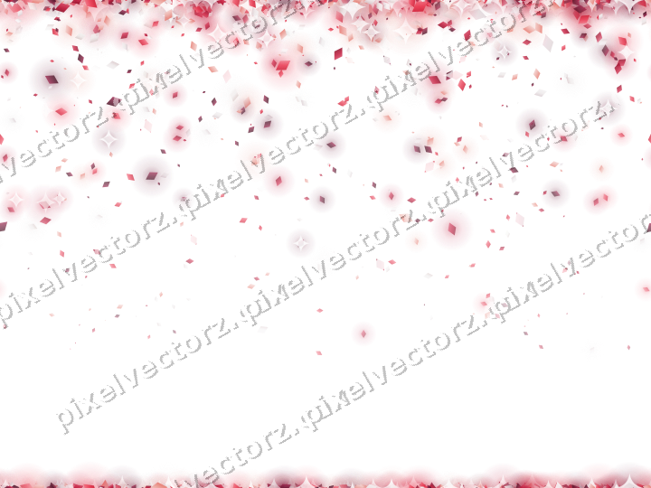 Nahtloser Glitzerregen aus Rauten in Rosa auf transparentem Grund