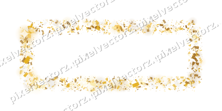 Nahtloser Glitzerrahmen aus Konfetti auf transparentem Grund