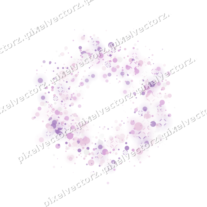Nahtloser Glitzerkranz aus Punkten in Magenta auf transparentem Grund