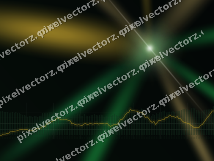 Leuchtender Neon Diagramm Hintergrund in Grün und Bernstein