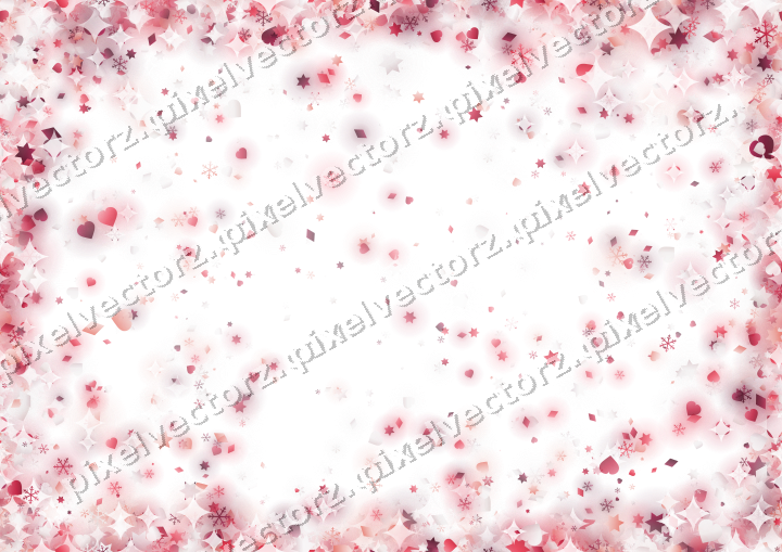 Nahtloser Randglitzer in Rosa und Rot auf transparentem Grund