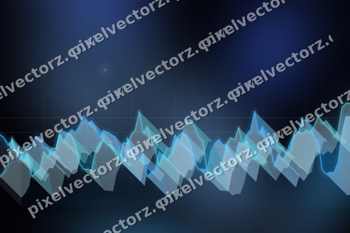Leuchtender Neon Diagramm Hintergrund in Türkis und Blau