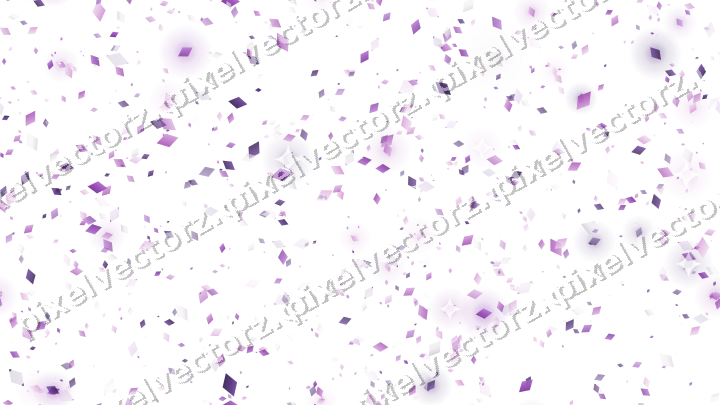 Nahtlose Glitzerstreuung aus Rauten in Violett auf transparentem Grund