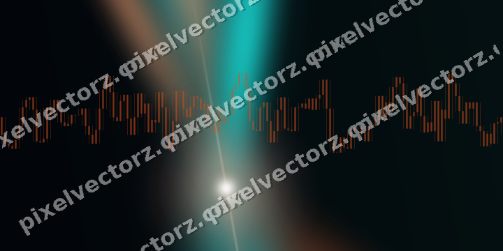 Leuchtender Neon Diagramm Hintergrund in Orange und Petrol