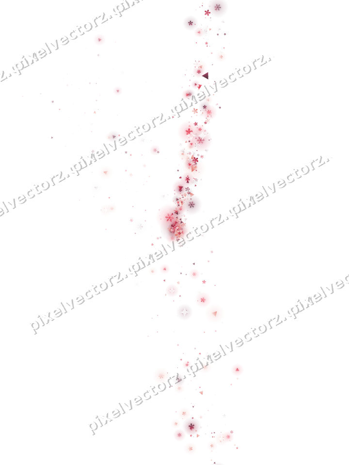 Nahtloser Sternenschweif in Rosa und Rot auf transparentem Grund
