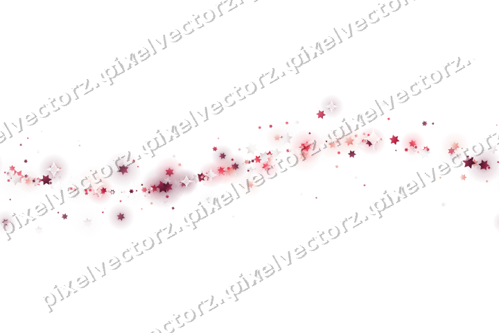 Nahtlose Glitzerwelle aus Sternen in Rosa auf transparentem Grund
