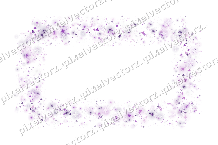 Nahtloser Glitzerrahmen in Violett auf transparentem Grund