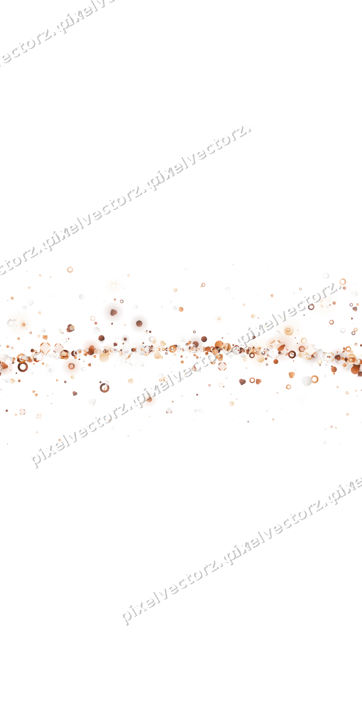 Nahtloser Glitzerbogen aus Herzen und Punkten auf transparentem Grund