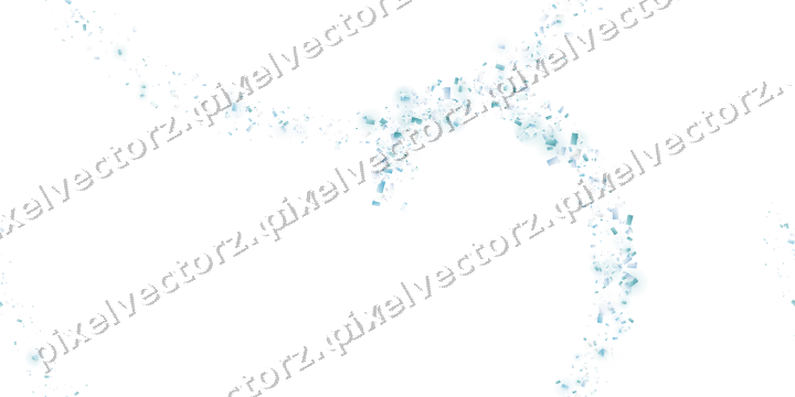 Nahtlose Glitzerspirale aus Konfetti in Türkis auf transparentem Grund