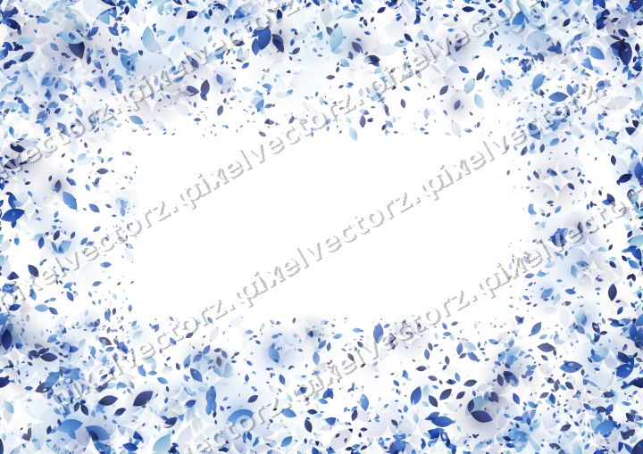 Nahtlose Glitzervignette aus Tropfen in Blau auf transparentem Grund