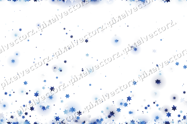 Nahtloser Glitzeraufstieg aus Sternen in Blau auf transparentem Grund