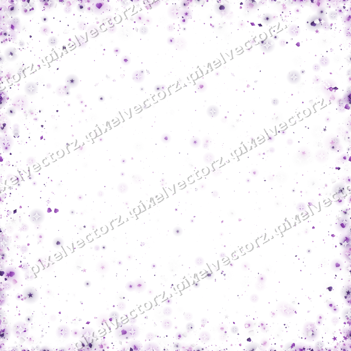 Nahtlose Glitzervignette in Violett auf transparentem Grund