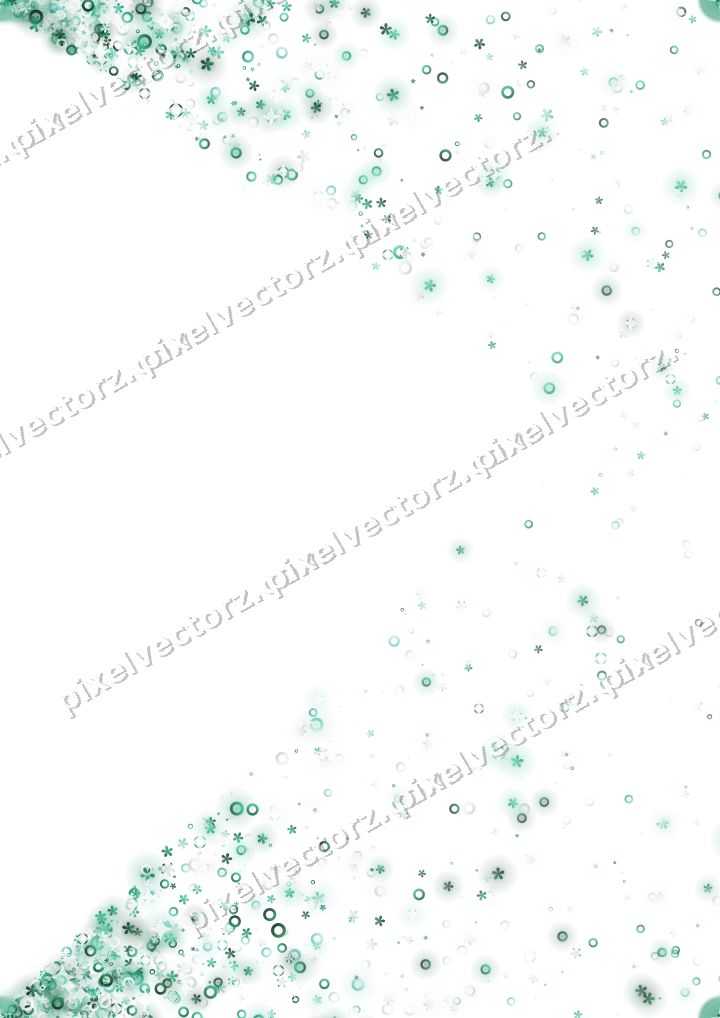 Nahtloser Glitzerfächer aus Blüten und Ringen auf transparentem Grund