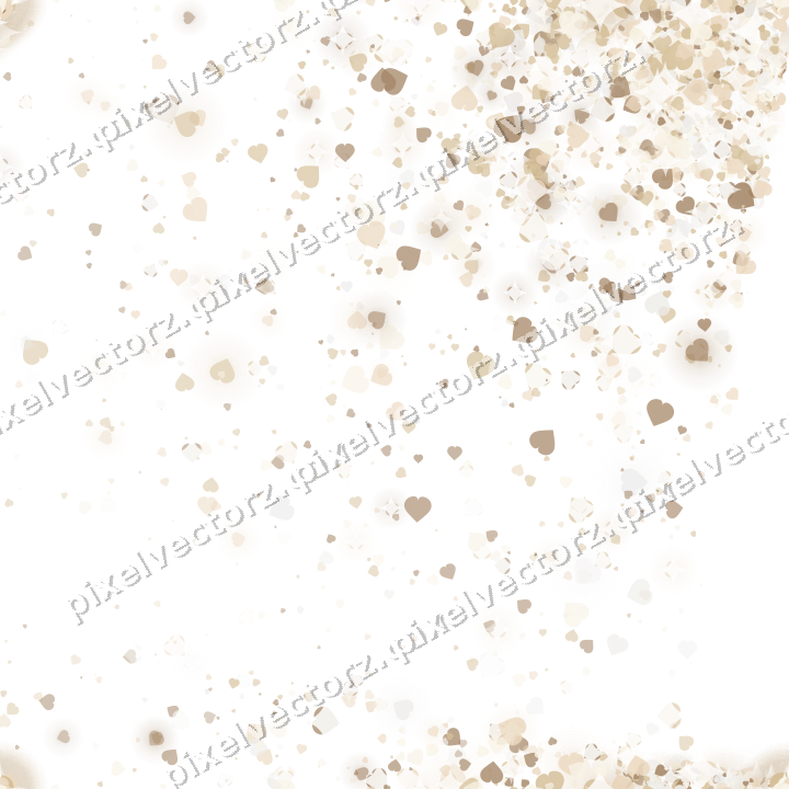 Nahtloser Glitzerfächer aus Herzen auf transparentem Grund