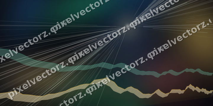 Leuchtender Neon Diagramm Hintergrund in Bernstein und Grün