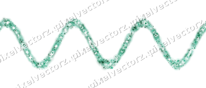 Nahtlose Glitzerwelle aus Sternen und Funken auf transparentem Grund