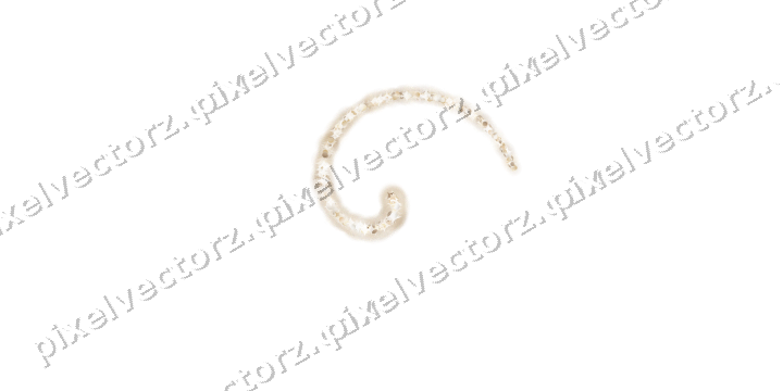 Nahtlose Glitzerspirale aus Funken und Punkten auf transparentem Grund