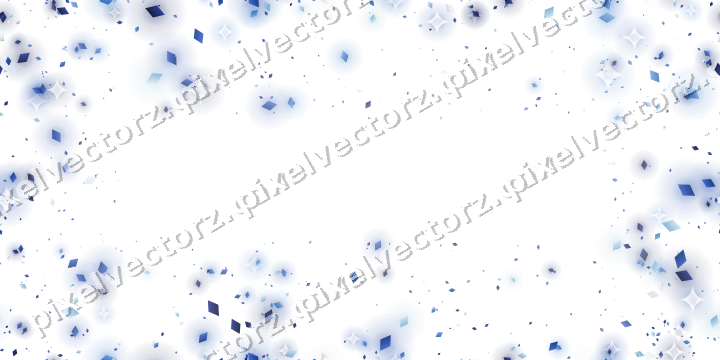 Nahtlose Glitzervignette aus Rauten in Blau auf transparentem Grund