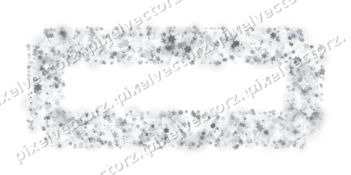 Nahtloser Glitzerrahmen aus Sternen auf transparentem Grund