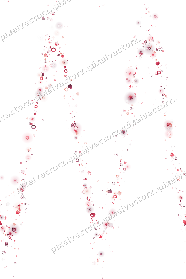 Nahtlose Glitzerwelle in Rosa und Rot auf transparentem Grund