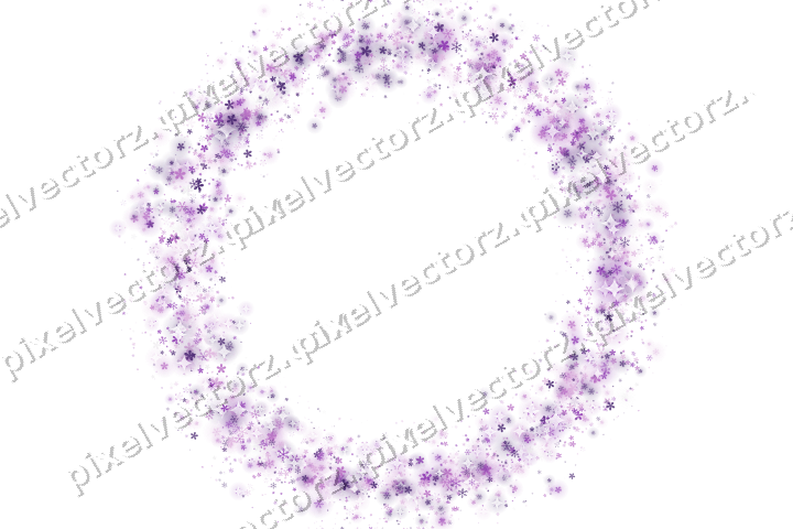 Nahtloser Glitzerkranz in Violett auf transparentem Grund