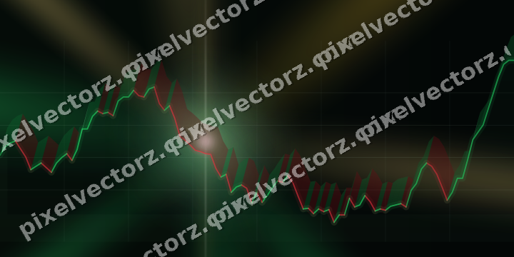 Leuchtender Neon Diagramm Hintergrund in Grün und Bernstein
