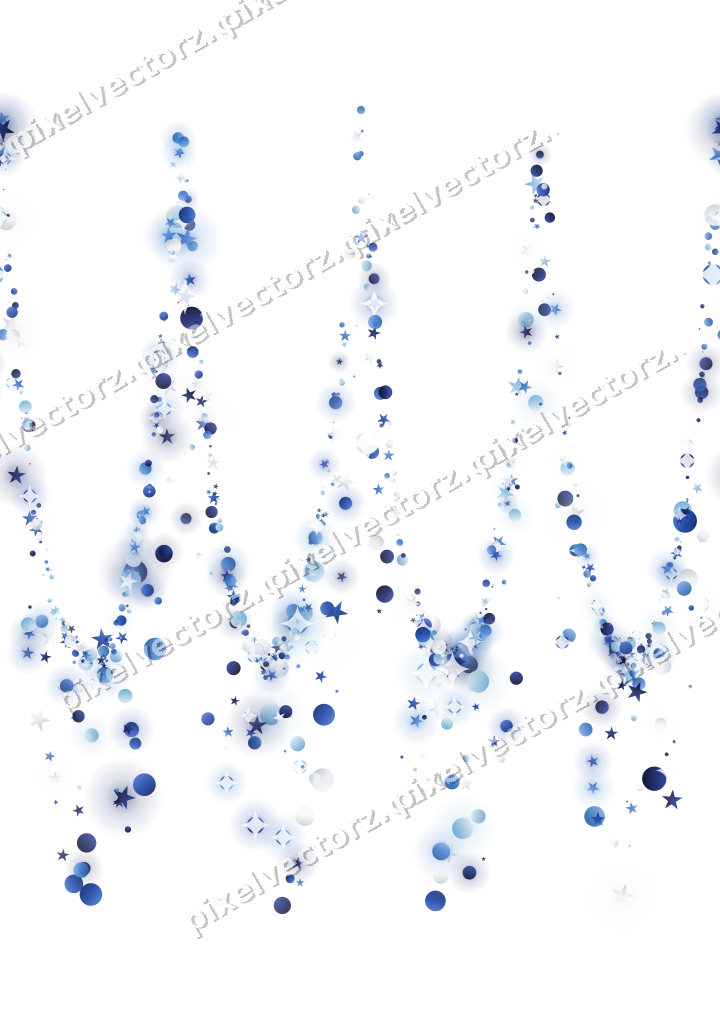 Nahtlose Glitzergirlande in Blau und Türkis auf transparentem Grund