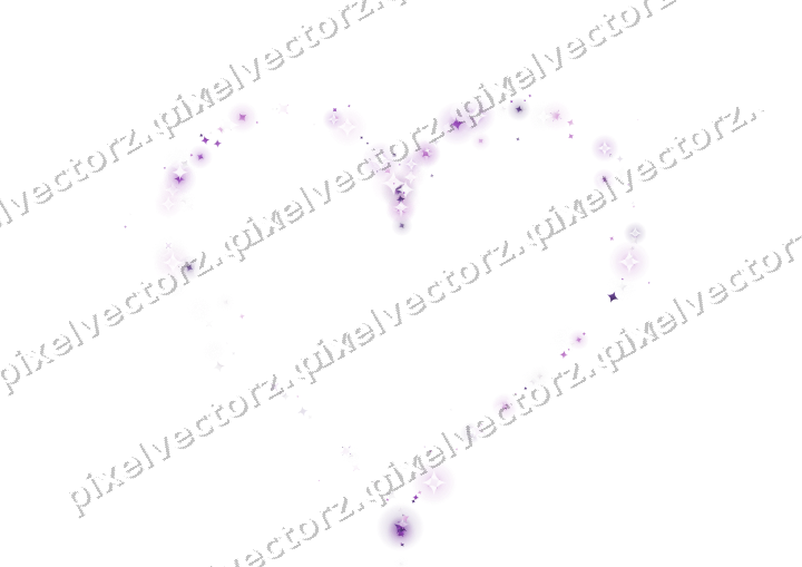 Nahtloses Glitzerherz aus Funken in Violett auf transparentem Grund