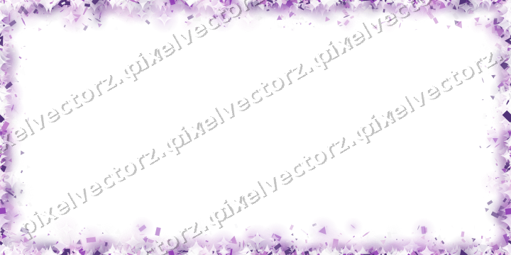 Nahtloser Randglitzer in Violett auf transparentem Grund