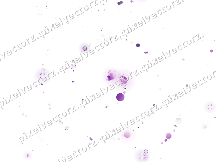 Nahtlose Glitzerspirale in Violett auf transparentem Grund