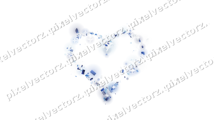 Nahtloses Glitzerherz in Blau und Türkis auf transparentem Grund