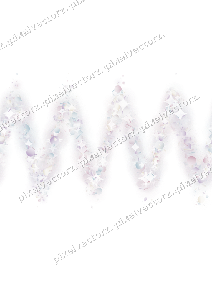 Nahtlose Glitzerwelle aus Punkten und Rauten auf transparentem Grund