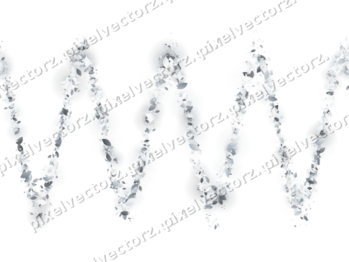 Nahtlose Glitzerwelle aus Tropfen in Blassblau auf transparentem Grund
