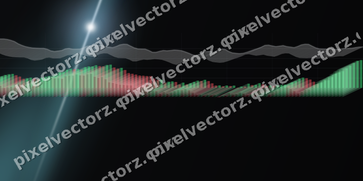 Leuchtender Neon Diagramm Hintergrund in Blau und Petrol