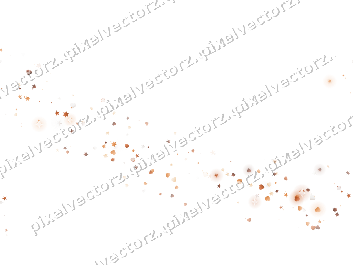 Nahtloser Glitzerbogen aus Sternen und Herzen auf transparentem Grund