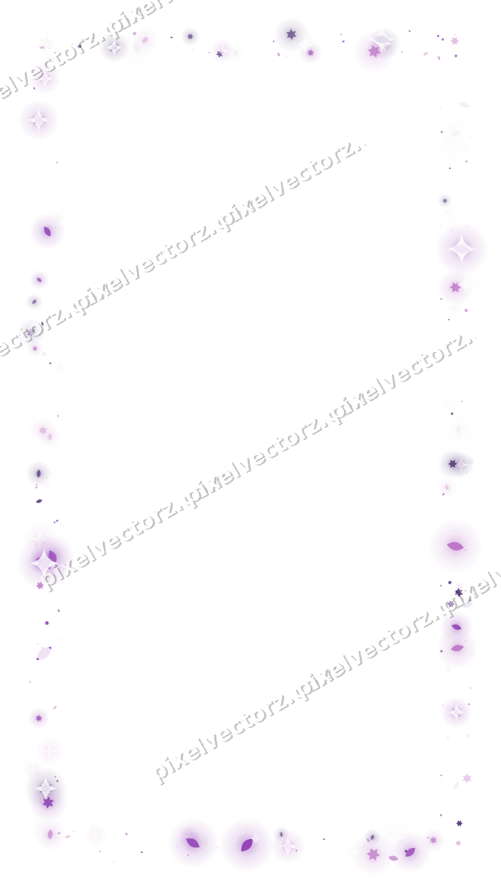 Nahtloser Glitzerrahmen in Violett auf transparentem Grund