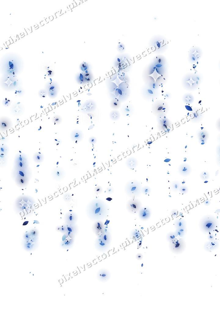 Nahtlose Glitzerwelle aus Tropfen in Blau auf transparentem Grund