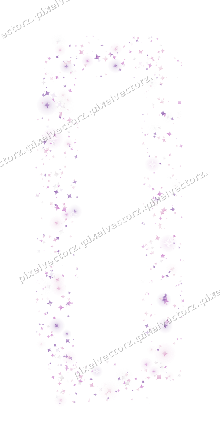 Nahtloser Glitzerrahmen aus Funken in Magenta auf transparentem Grund