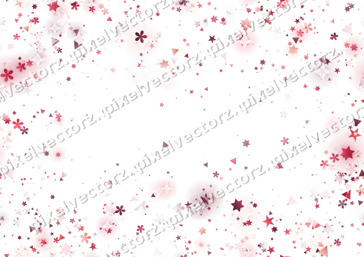 Nahtloser Glitzerkranz aus Sternen und Blüten auf transparentem Grund