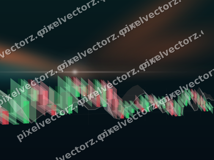 Leuchtender Neon Diagramm Hintergrund in Orange und Petrol