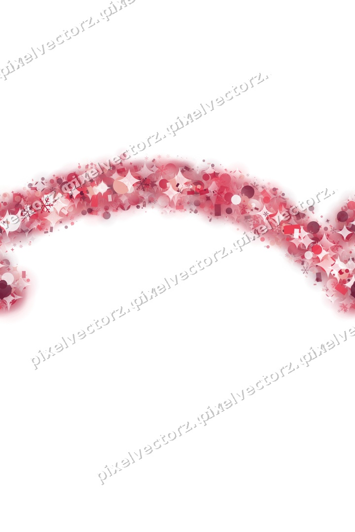 Nahtloser Glitzerbogen in Rosa und Rot auf transparentem Grund