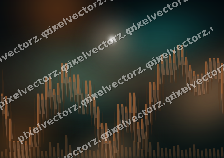 Leuchtender Neon Diagramm Hintergrund in Orange und Petrol
