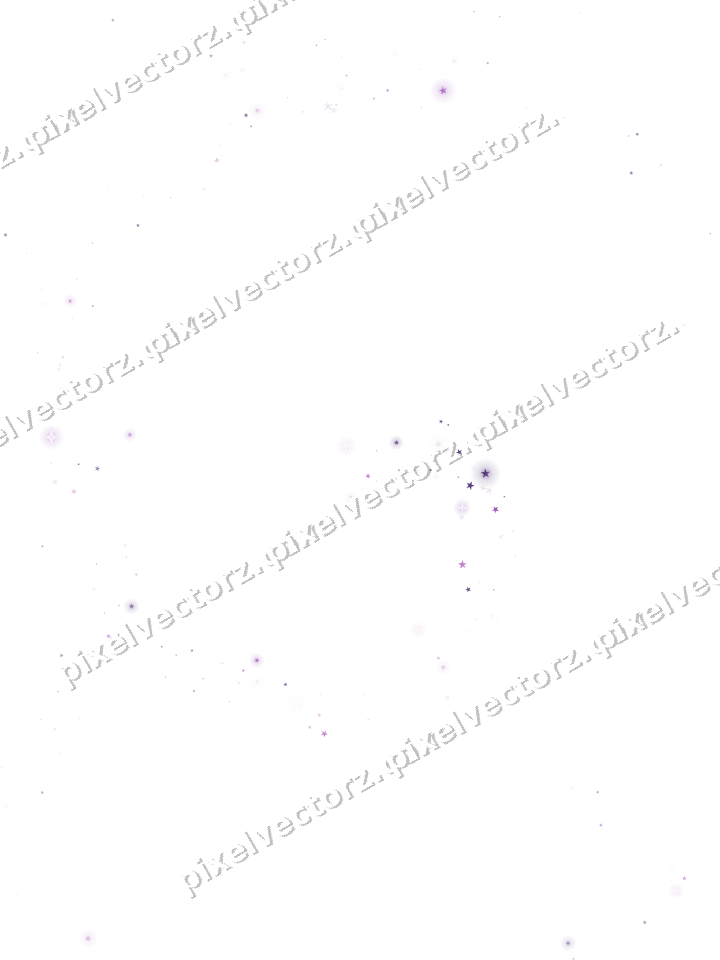 Nahtlose Glitzerspirale aus Sternen in Violett auf transparentem Grund
